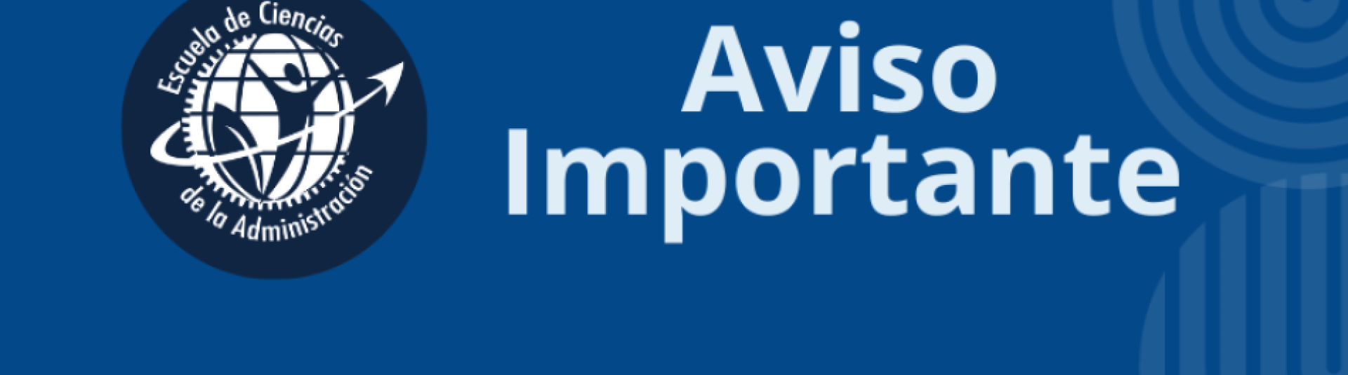 Aviso importante anuncio